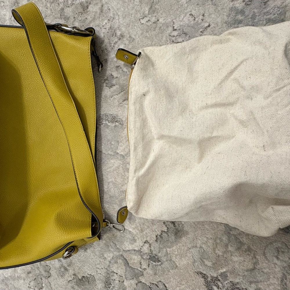 Yellow Leather Shoulder Bag - Picture 2 of 11